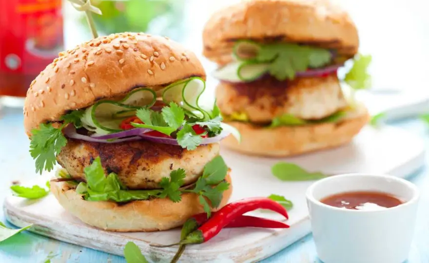 Hamburguesa de pollo jugosa - Secretos para que no quede seca