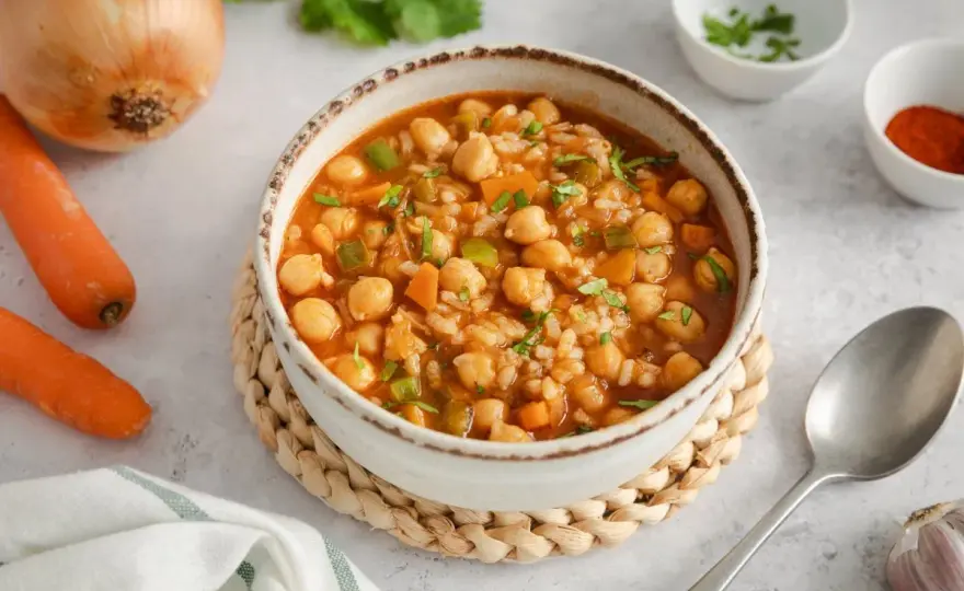 Garbanzos con arroz - El secreto para que el arroz no se pase