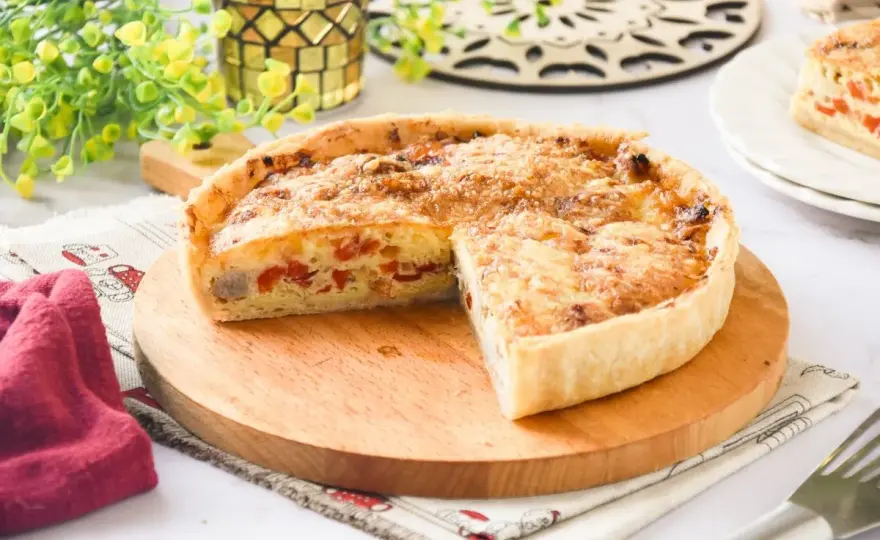 Quiche de pollo - Secretos para una base firme y relleno cremoso